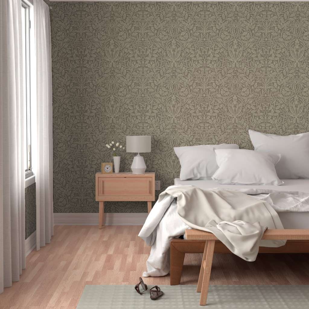ACORN IN ADOBE (Traditional Arts & Crafts) - WILLIAM MORRIS Wallpaper |...